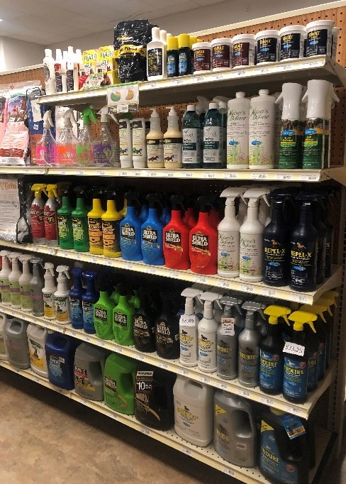 Products on a shelf